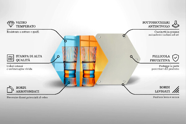 Tocător din sticlă Două pahare cu apă
