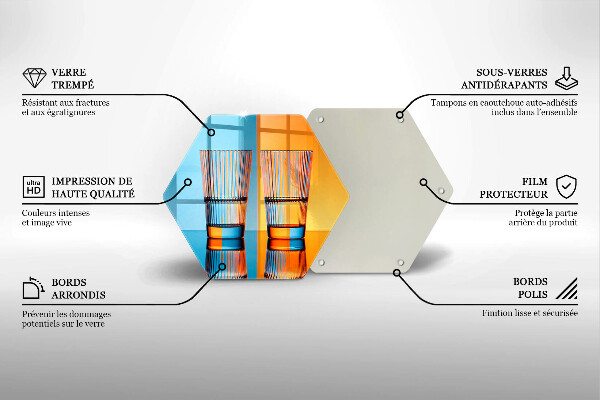 Tocător din sticlă Două pahare cu apă