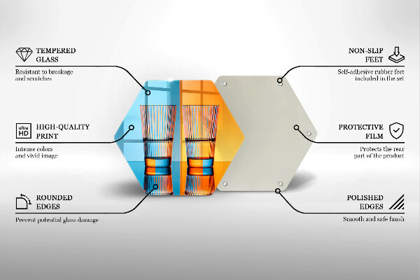 Tocător din sticlă Două pahare cu apă