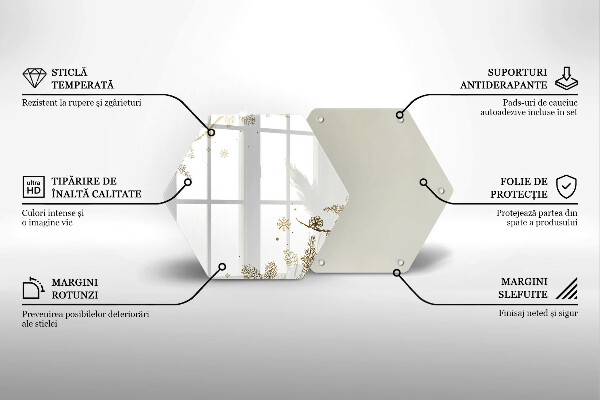 Tocător din sticlă Decoratiuni de iarna