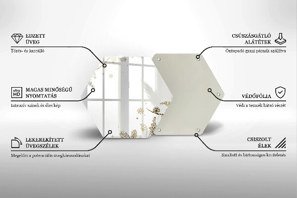 Tocător din sticlă Decoratiuni de iarna