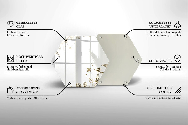Tocător din sticlă Decoratiuni de iarna