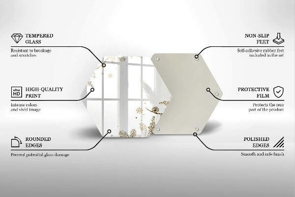 Tocător din sticlă Decoratiuni de iarna