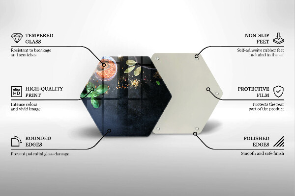 Tocător din sticlă Boluri cu condimente