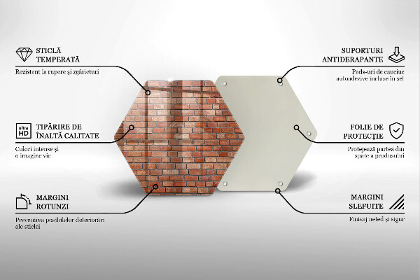 Tocător sticlă Perete de cărămidă