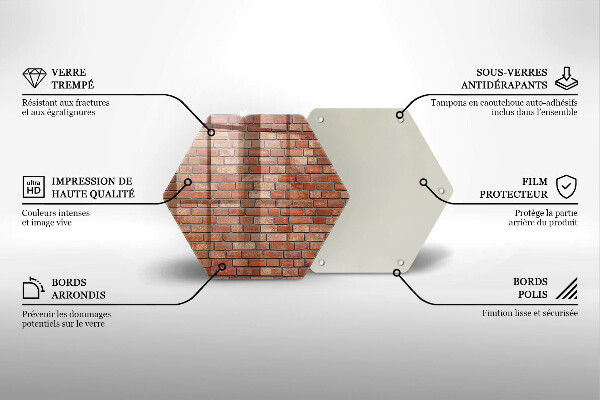 Tocător sticlă Perete de cărămidă