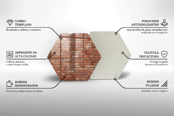 Tocător sticlă Perete de cărămidă