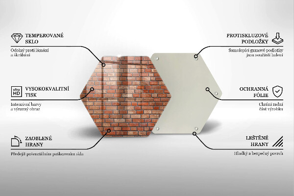 Tocător sticlă Perete de cărămidă