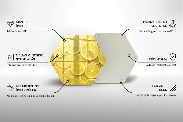 Tocător sticlă Fructe de lamaie