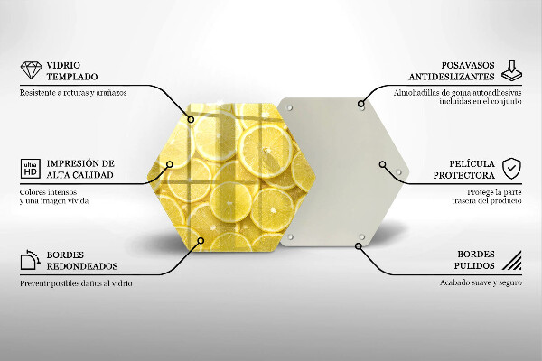 Tocător sticlă Fructe de lamaie