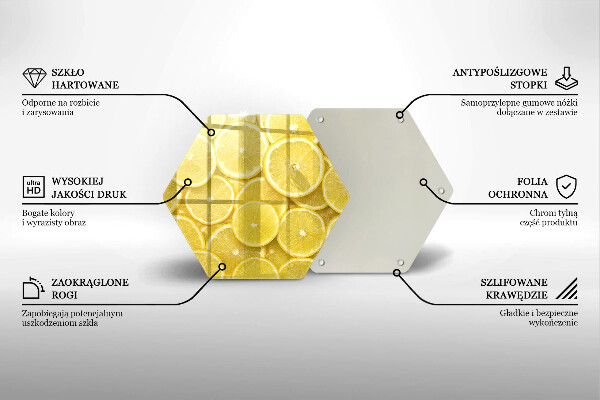 Tocător sticlă Fructe de lamaie