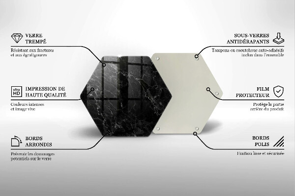 Tocător sticlă Marmură elegantă