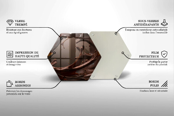 Tocător sticlă Ciocolata lichida