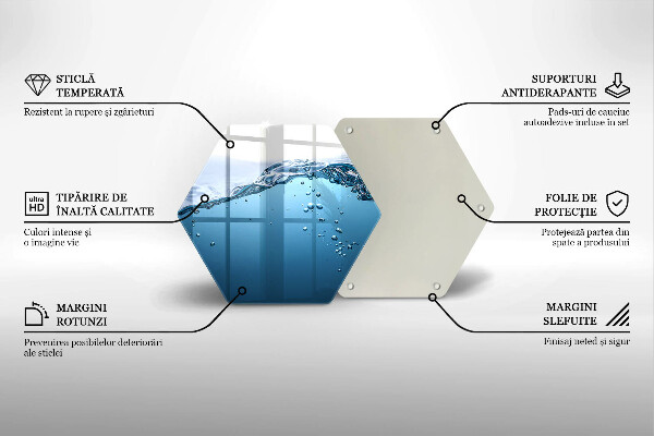 Tocător sticlă Apa albastra