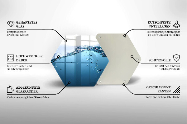 Tocător sticlă Apa albastra