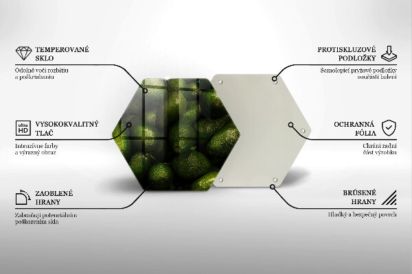 Tocător sticlă Fructe de avocado