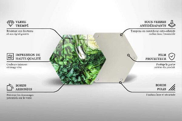 Tocător sticlă Legume verzi