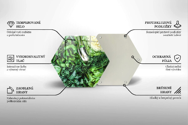 Tocător sticlă Legume verzi