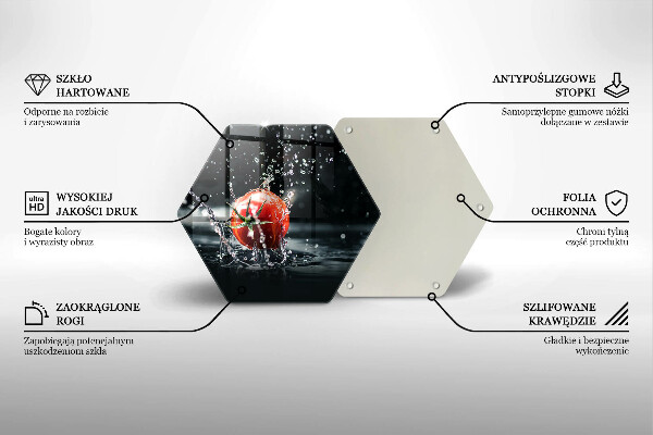 Tocător sticlă Roșie în apă