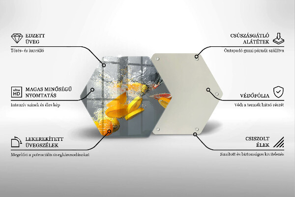Tocător sticlă Lămâi în apă
