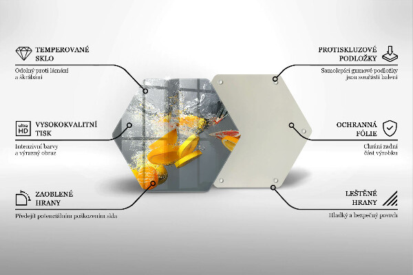 Tocător sticlă Lămâi în apă
