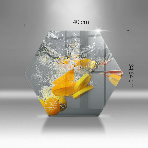 Tocător sticlă Lămâi în apă