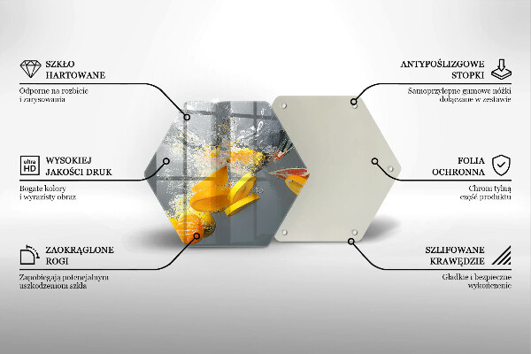 Tocător sticlă Lămâi în apă