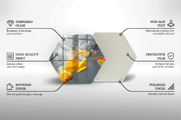 Tocător sticlă Lămâi în apă