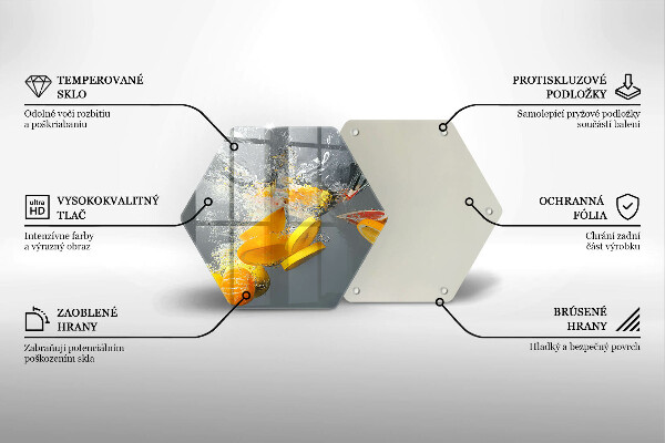 Tocător sticlă Lămâi în apă
