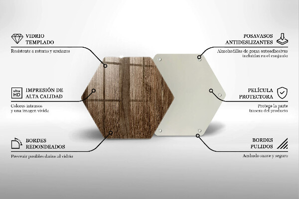 Tocător sticlă Textura lemnului