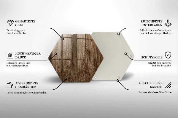 Tocător sticlă Textura lemnului