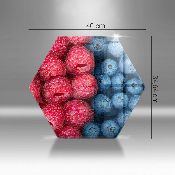 Tocător sticlă Fructe de zmeură și afine