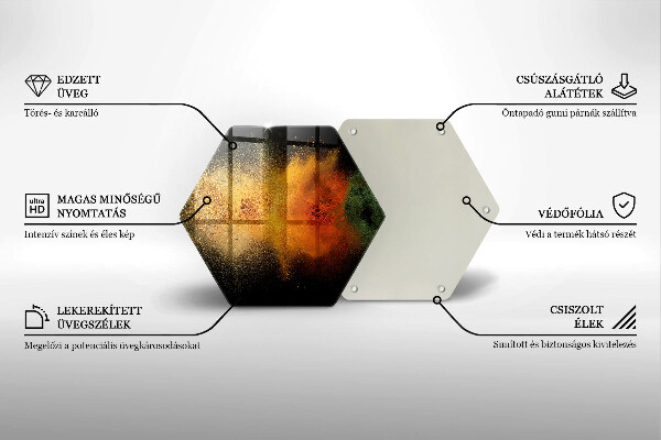 Tocător sticlă Condimente colorate