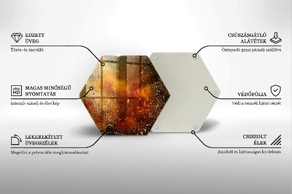 Tocător sticlă Condimente colorate