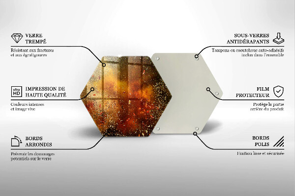 Tocător sticlă Condimente colorate