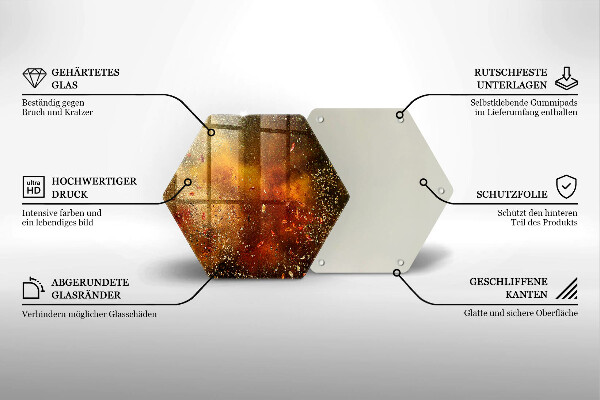 Tocător sticlă Condimente colorate