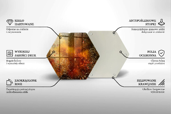 Tocător sticlă Condimente colorate