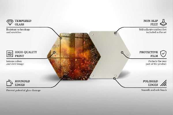 Tocător sticlă Condimente colorate