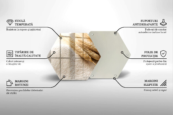 Tocător sticlă Făină și spice