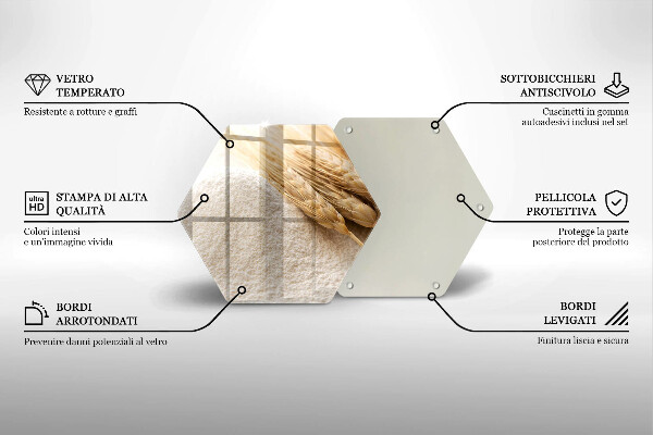 Tocător sticlă Făină și spice