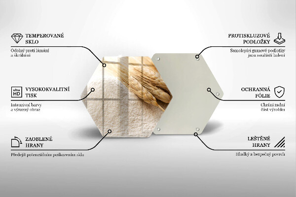 Tocător sticlă Făină și spice