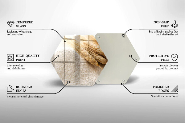 Tocător sticlă Făină și spice