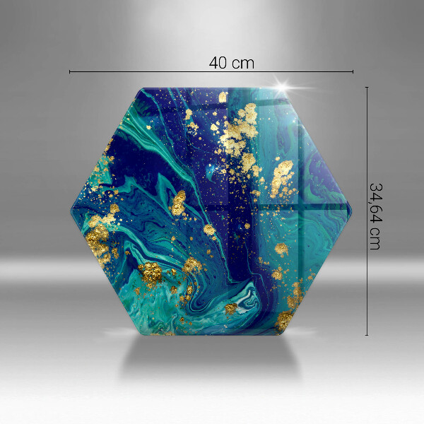 Tocător de bucătărie Abstracție cu aur