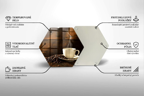 Tocător de bucătărie Cana de cafea din lemn