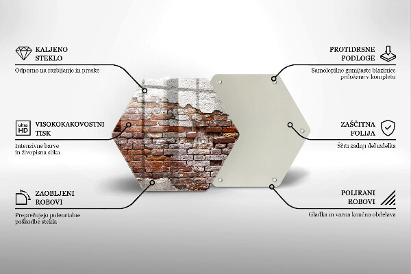 Tocător de bucătărie Zid vechi de cărămidă și beton