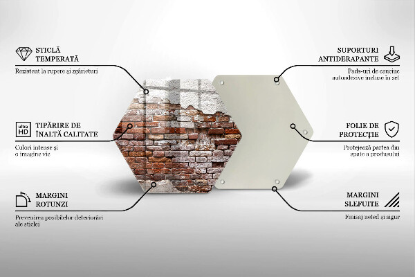 Tocător de bucătărie Zid vechi de cărămidă și beton