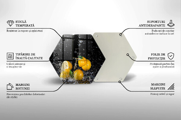 Tocător de bucătărie Fructe suculente de lămâie
