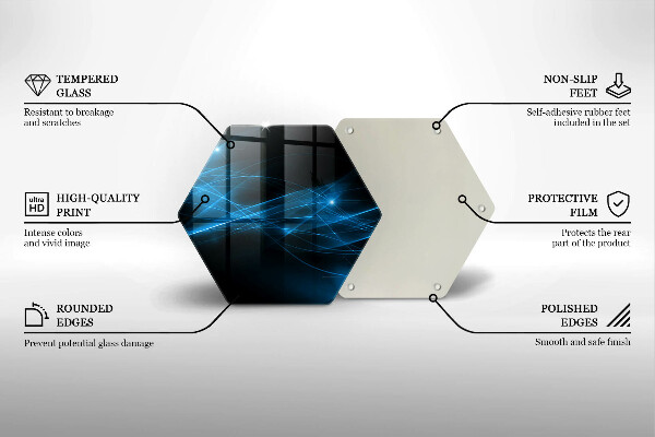 Tocător de bucătărie Fum albastru abstract
