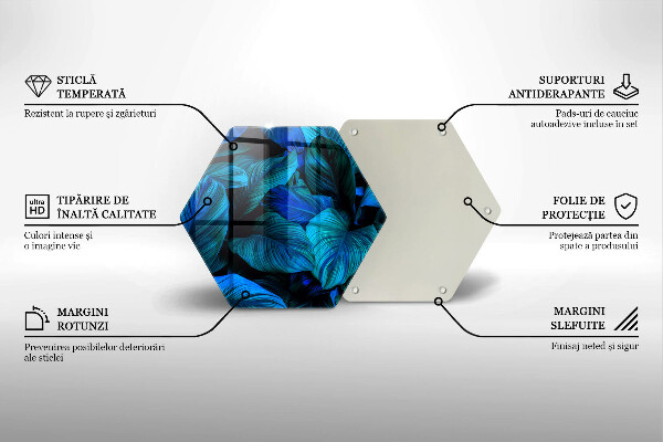 Tocător sticlă Frunzele vegetației junglei