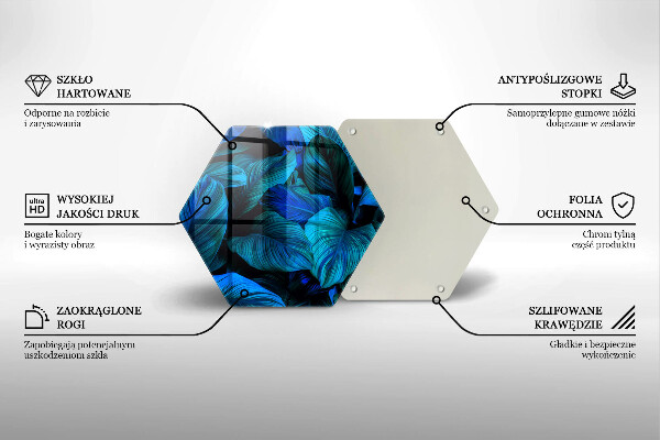 Tocător sticlă Frunzele vegetației junglei
